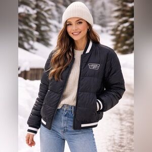 Vans Reversible Varsity Style Bomber / Puffer Jacket